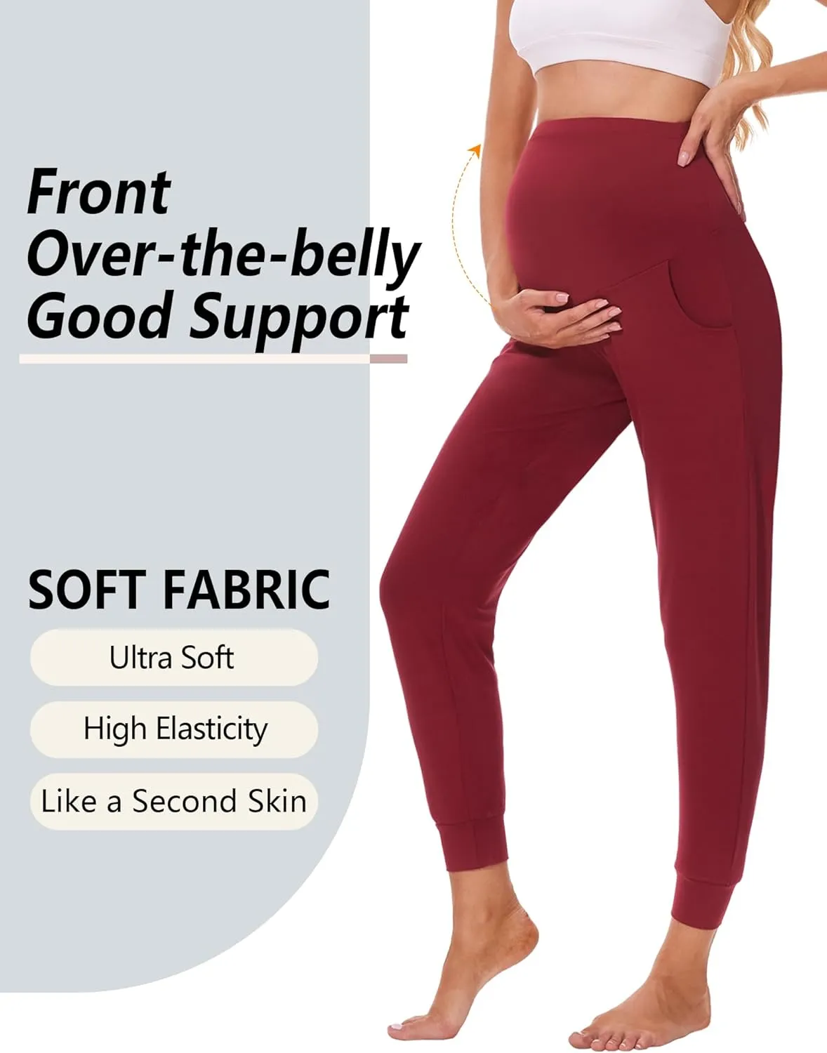 4 Pack Women's Maternity Leggings Over The Belly High Waisted Yoga Workout Pregnancy Pants Activewear for Women