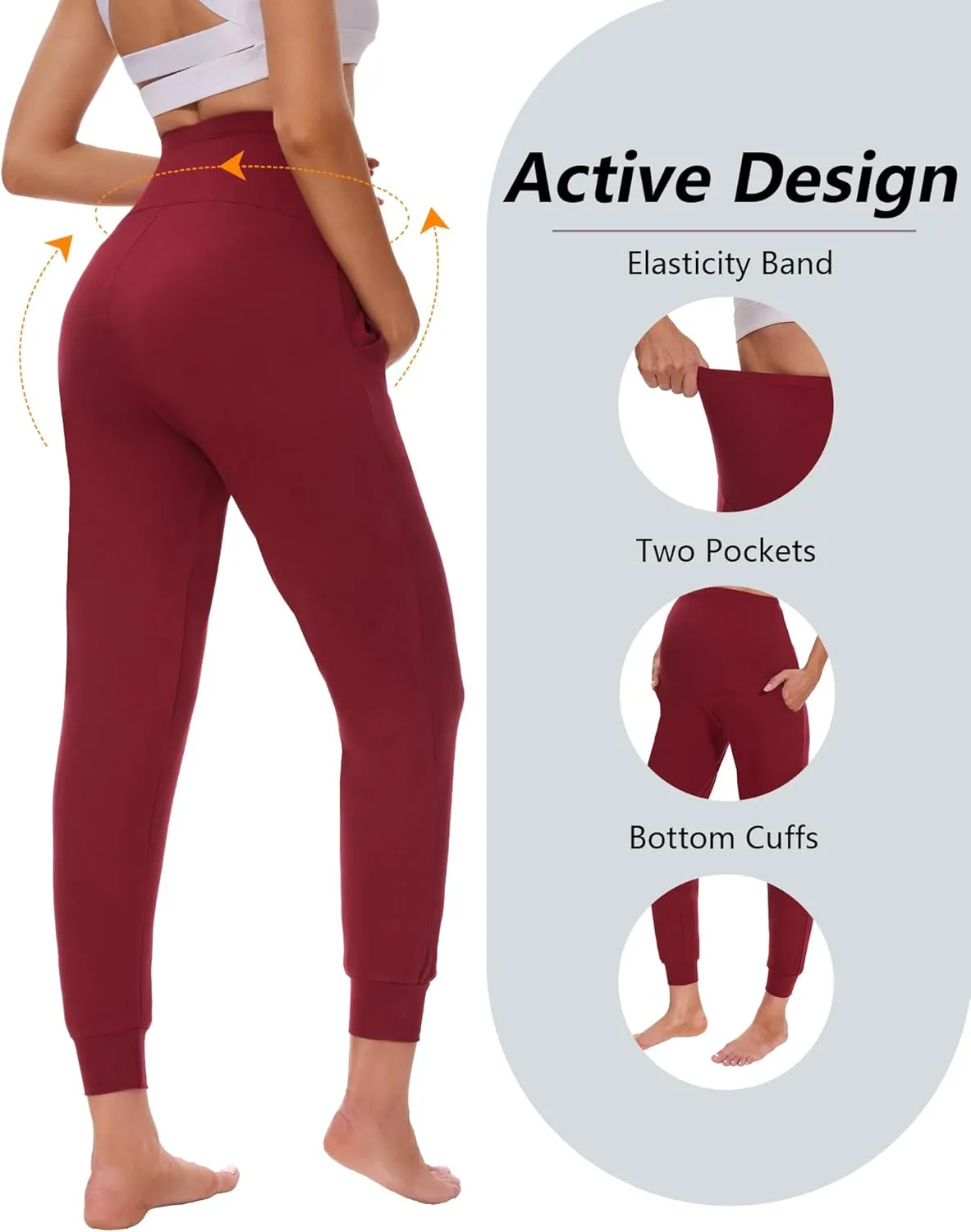 4 Pack Women's Maternity Leggings Over The Belly High Waisted Yoga Workout Pregnancy Pants Activewear for Women