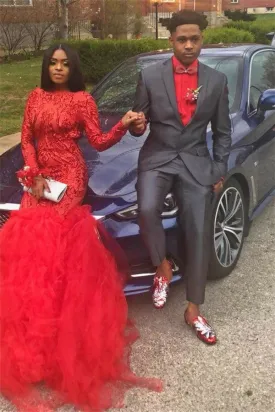 Amazing Dark Gray New Arrival Two-Pieces Prom Suits for Men