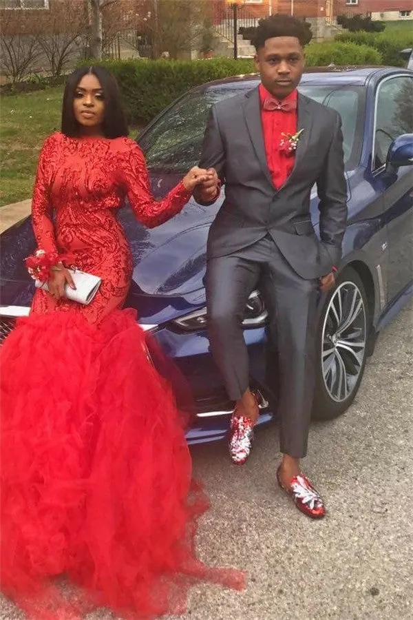 Amazing Dark Gray New Arrival Two-Pieces Prom Suits for Men