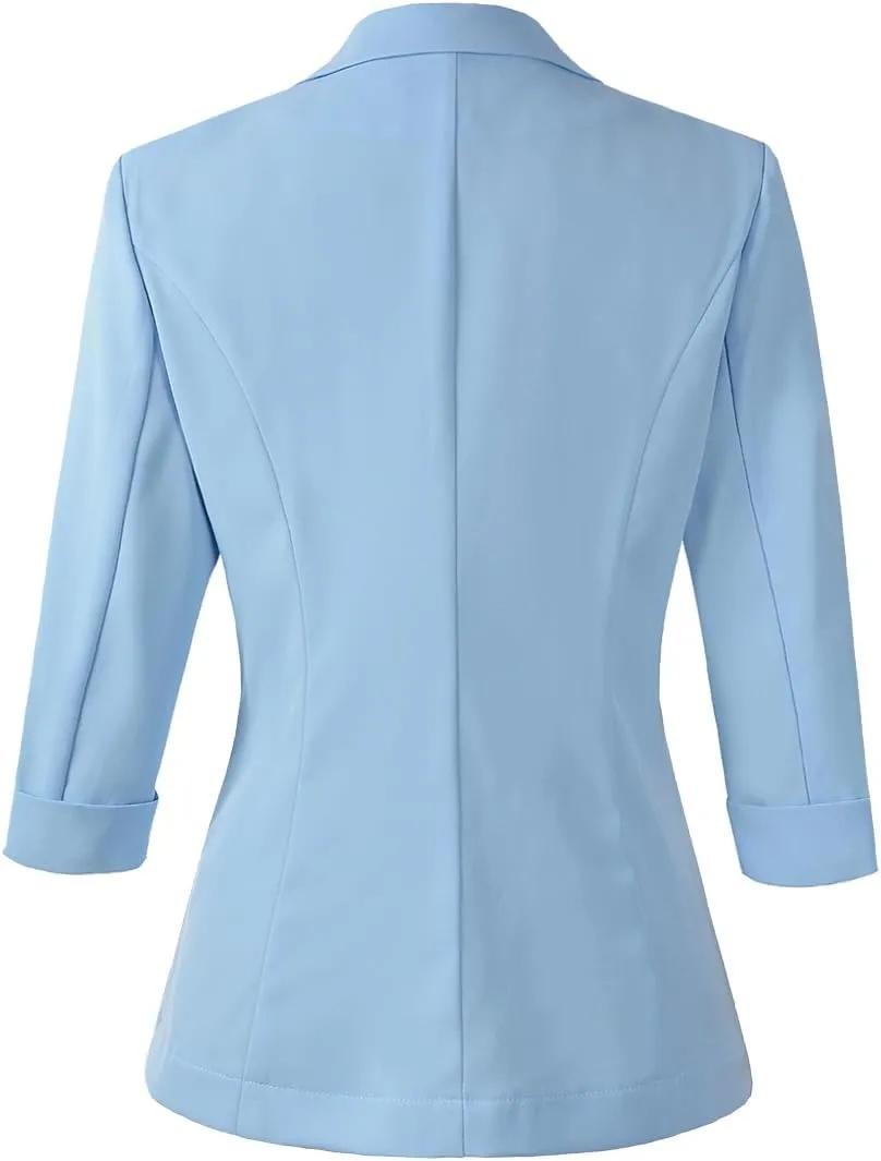 Beninos Womens 3/4 Sleeve Lightweight Office Work Suit Jacket Blazer