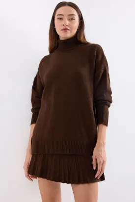 BGD Women Kazakh Skirt Knit Set - Brown - Avondale