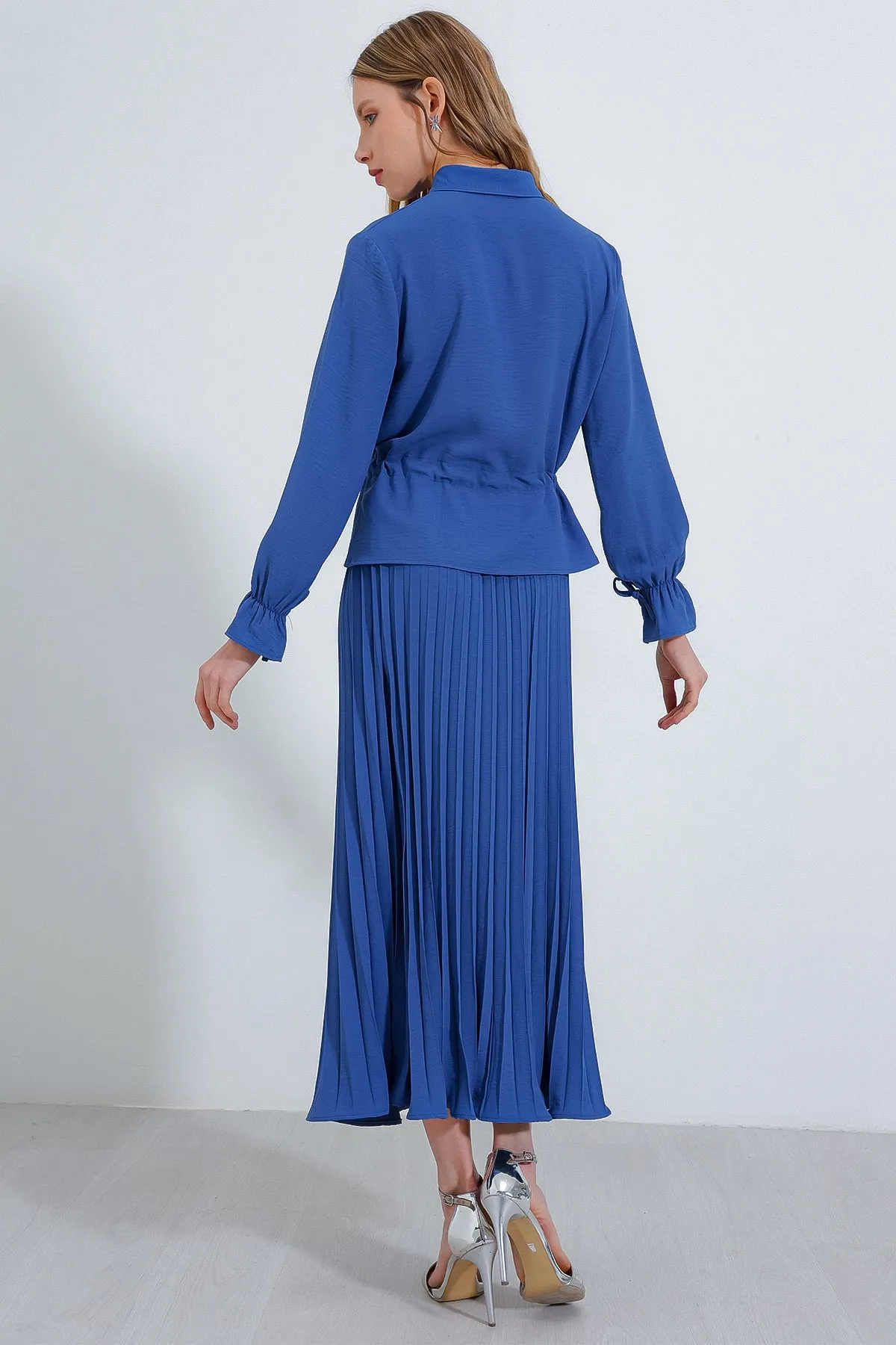BGD Women Pleated Skirt Two-Piece Set - Indigo - Avondale