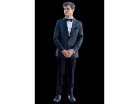 Black Tonal Aria Paisley Shawl lapel Dinner Jacket Tuxedo Rental