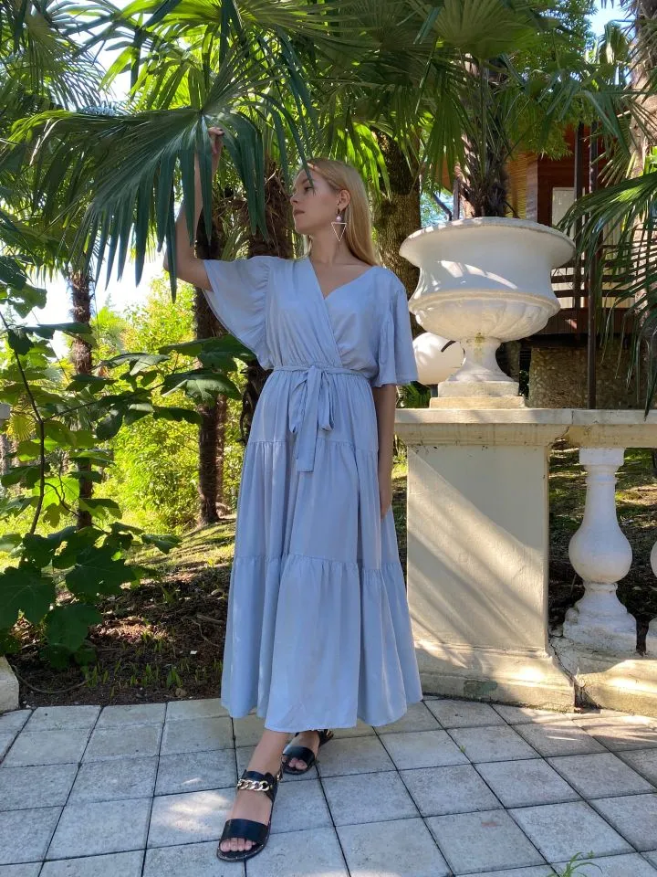 Boho Maxi Dress, Sundress, Kiara in Pine Green