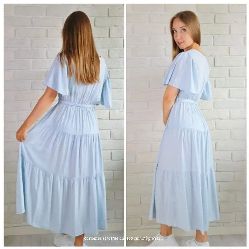 Boho Maxi Dress, Sundress, Kiara in Pine Green