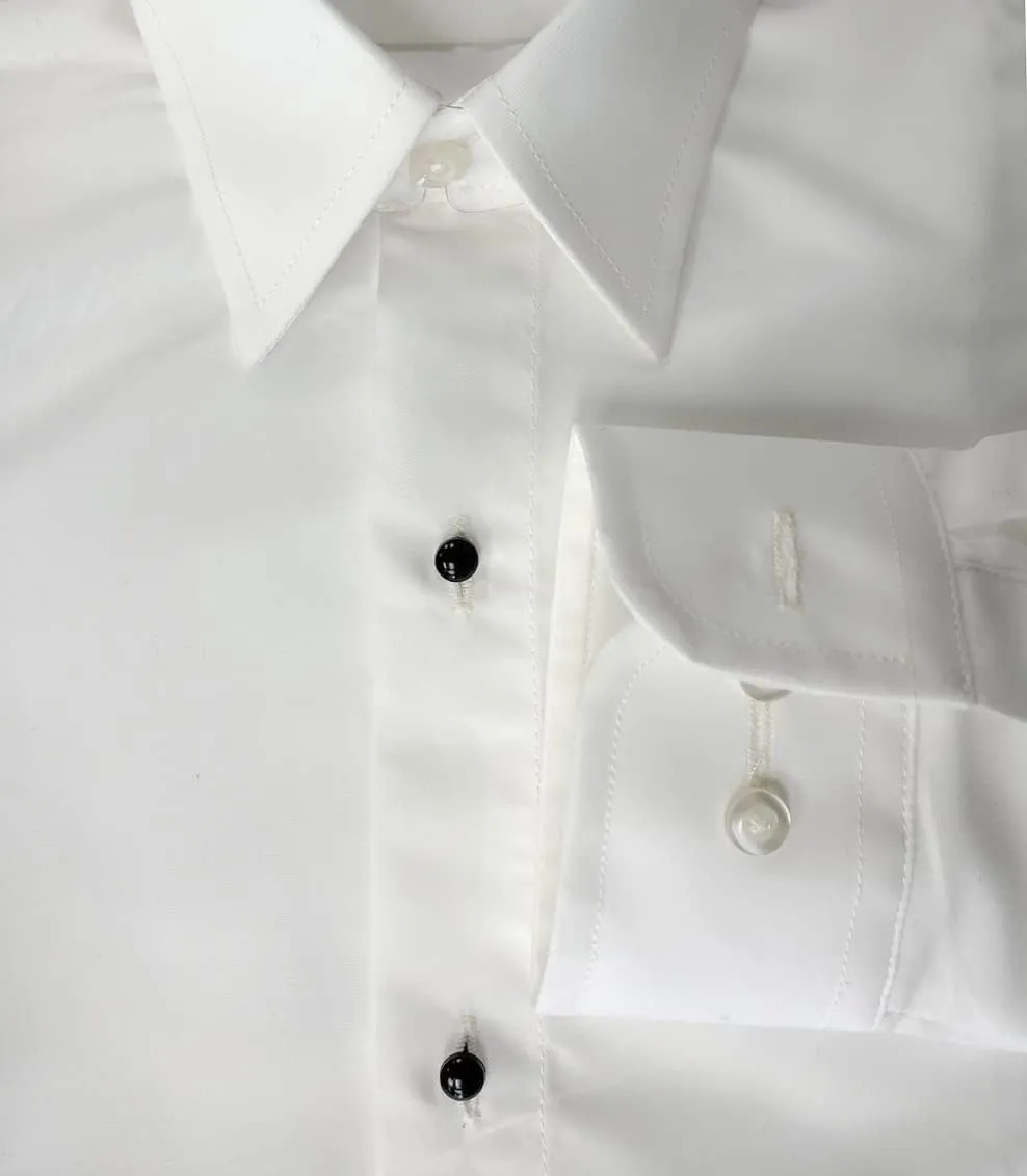 Boys Microfiber Tuxedo Dress Shirt Laydown Collar, Non Pleat