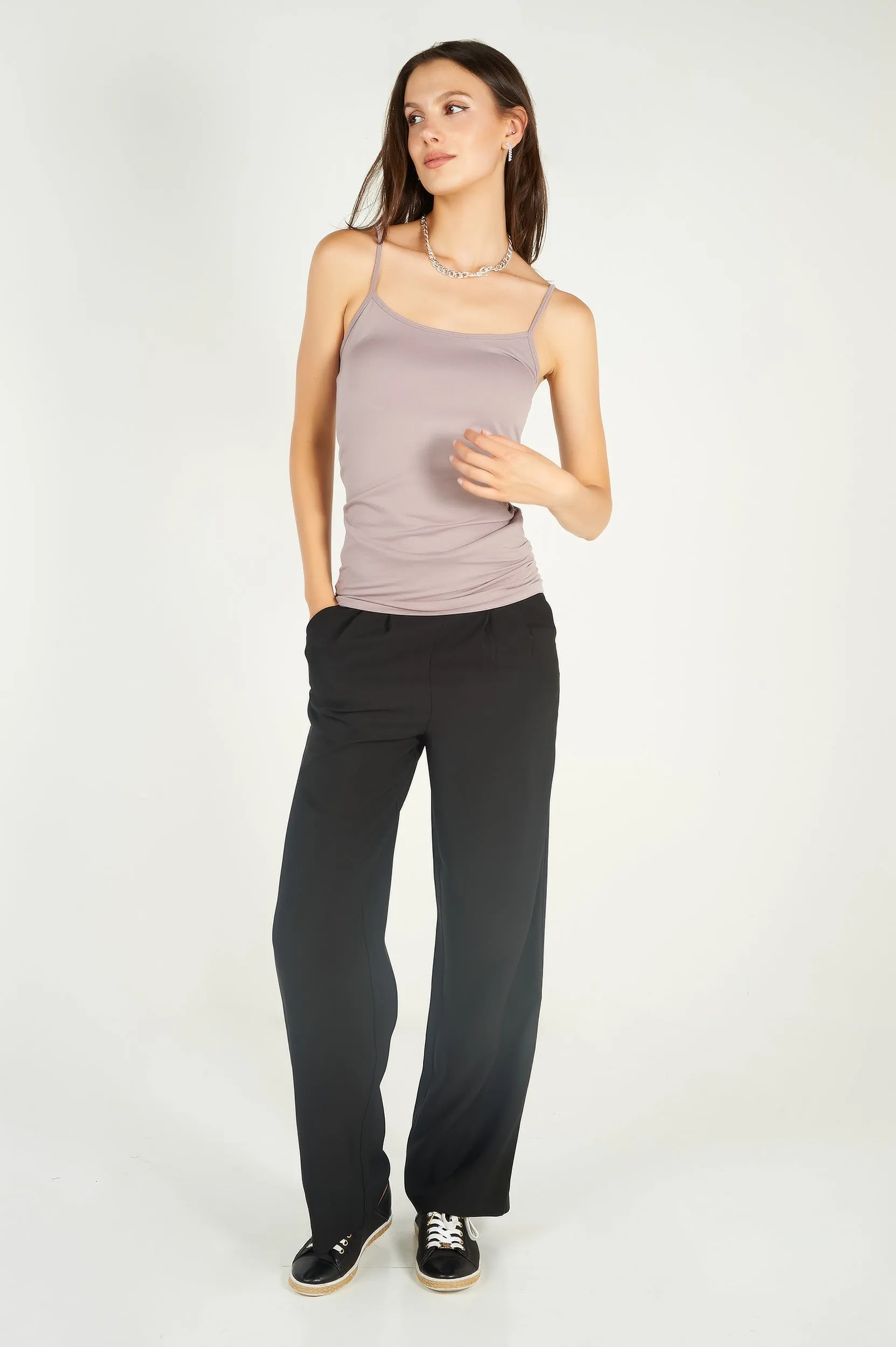 Camisole longue à fines bretelles - CET1106-W2 - (E-A2)