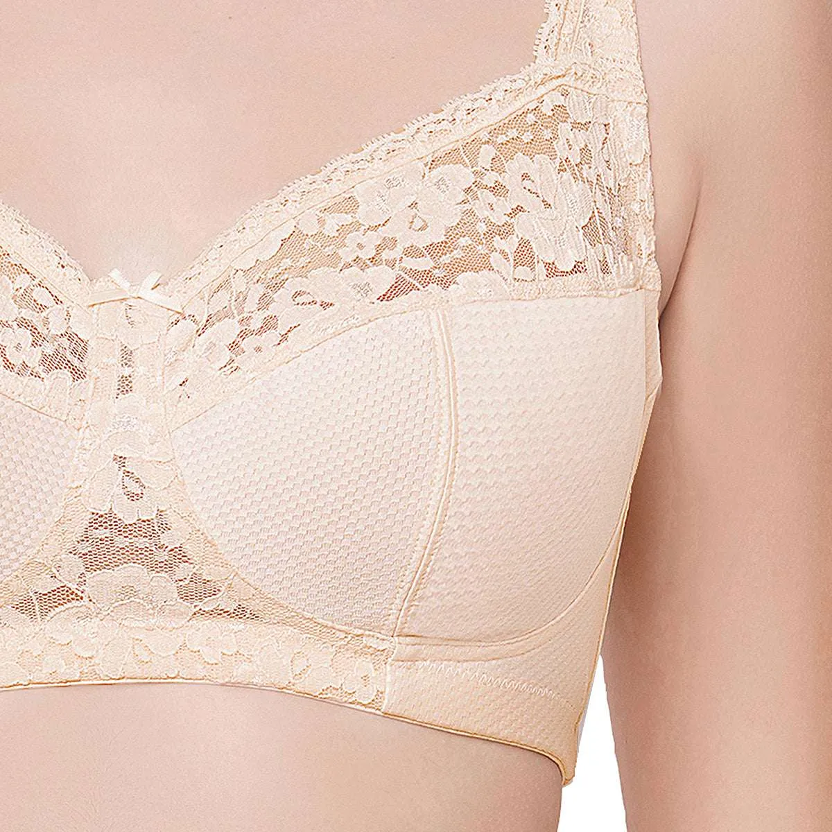 Charming Illusion Non-Padded Non-Wired Full Coverage Minimizer Plus Size Bra - Beige
