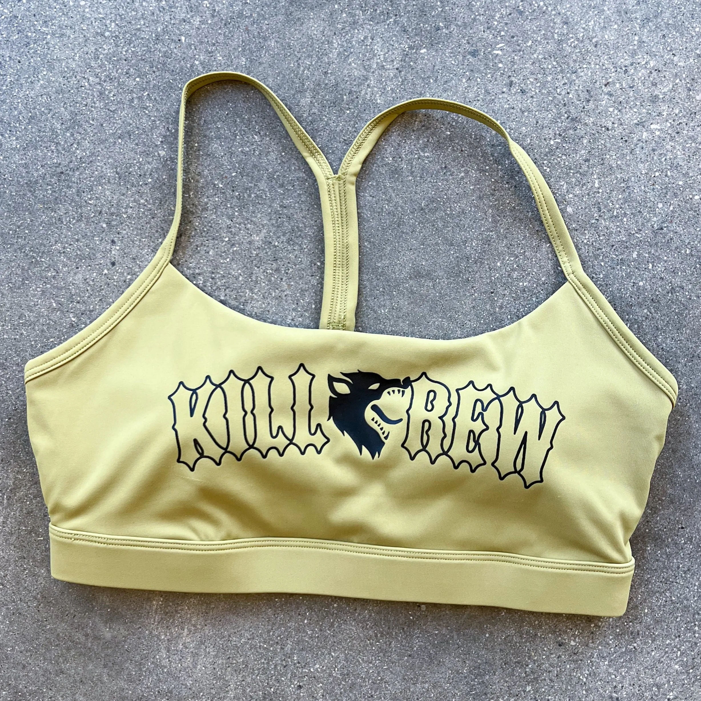 CLASSIC SPORTS BRA - OLIVE / BLACK