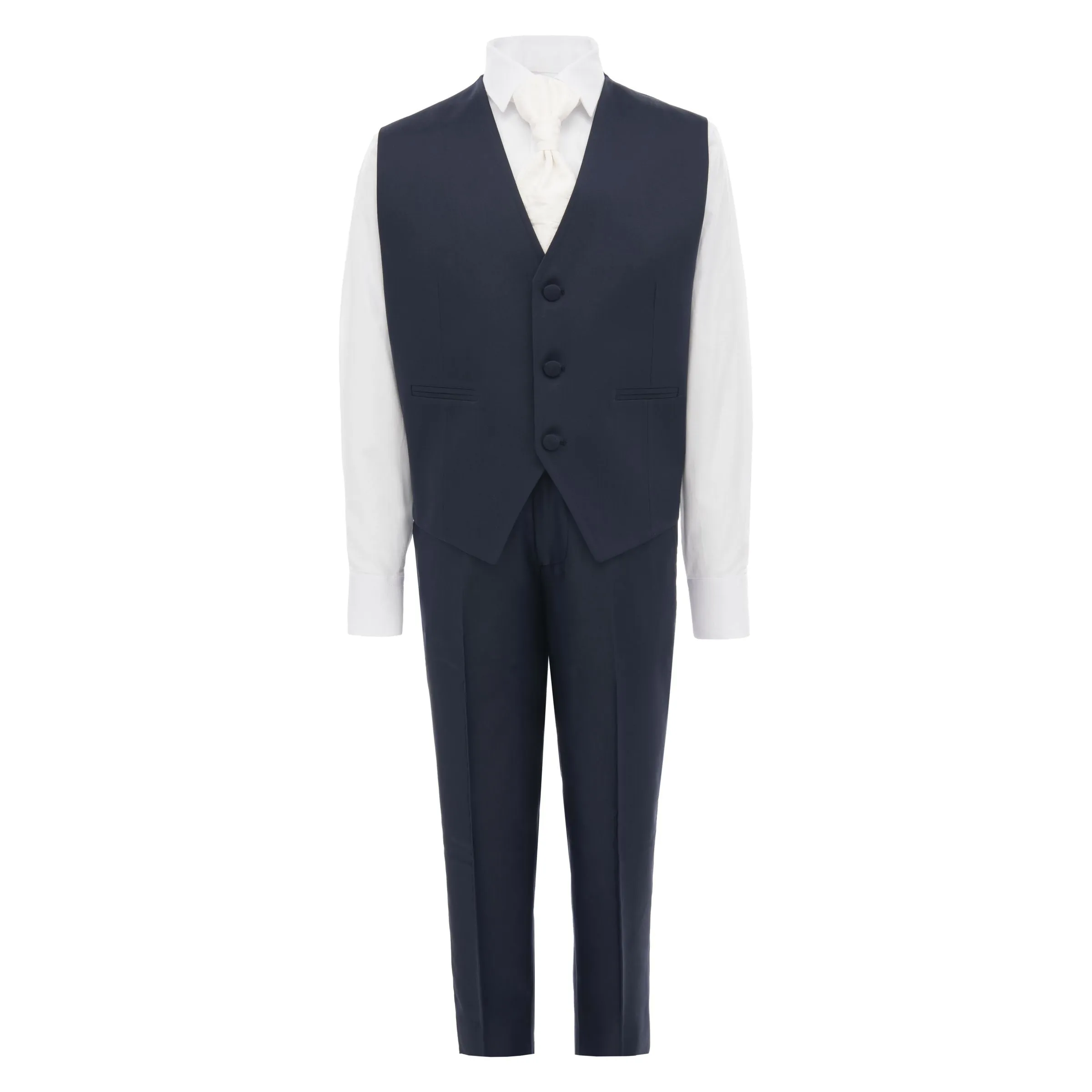 Cream 5pc Floral Embroidered Tuxedo