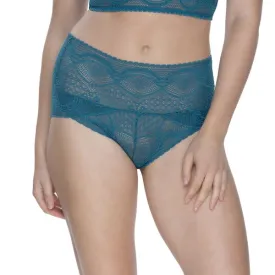 Finesse Stretchy Mock-Wrap Brief - Blue Coral -