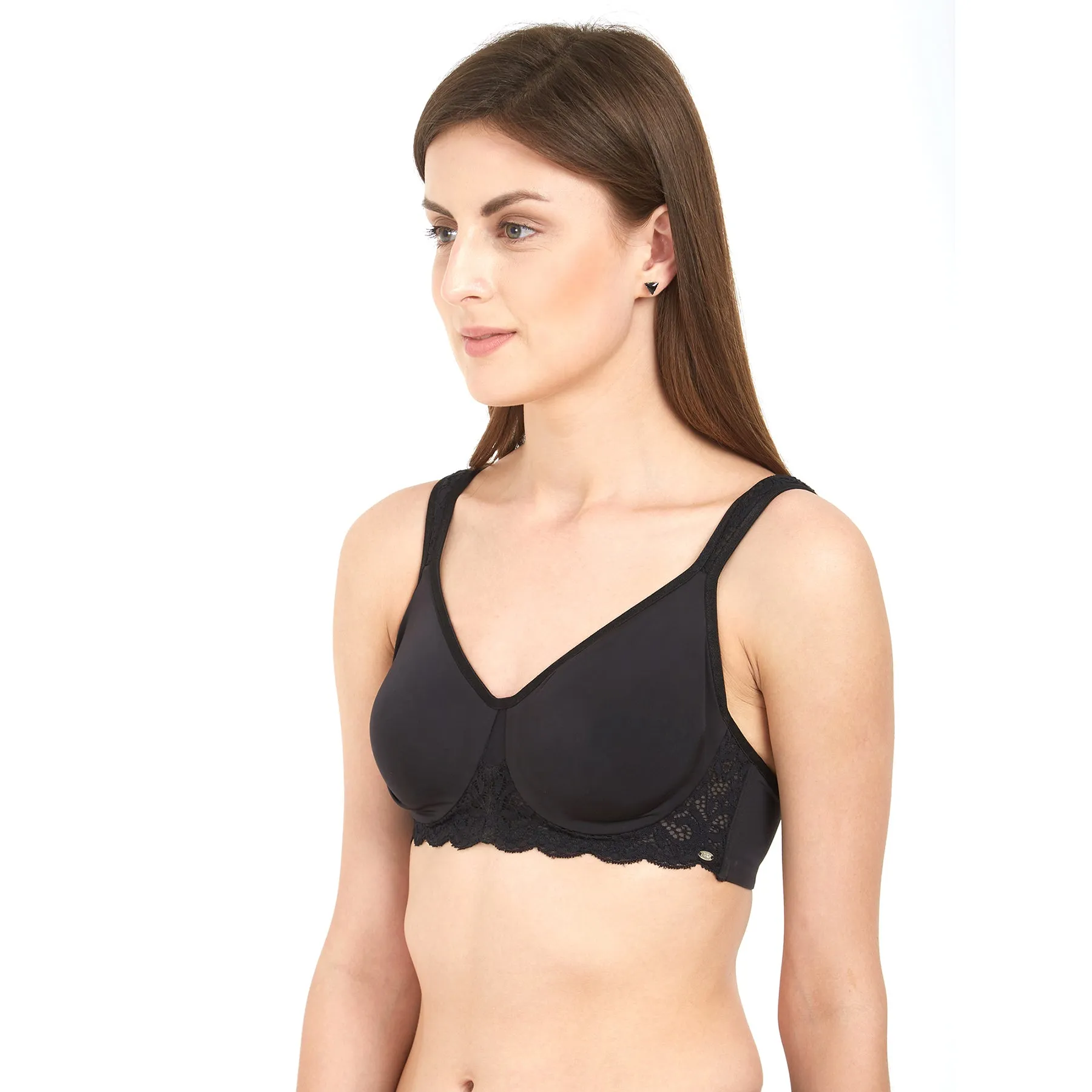 Full Coverage Non Padded Wired Lace Bra-FB-609