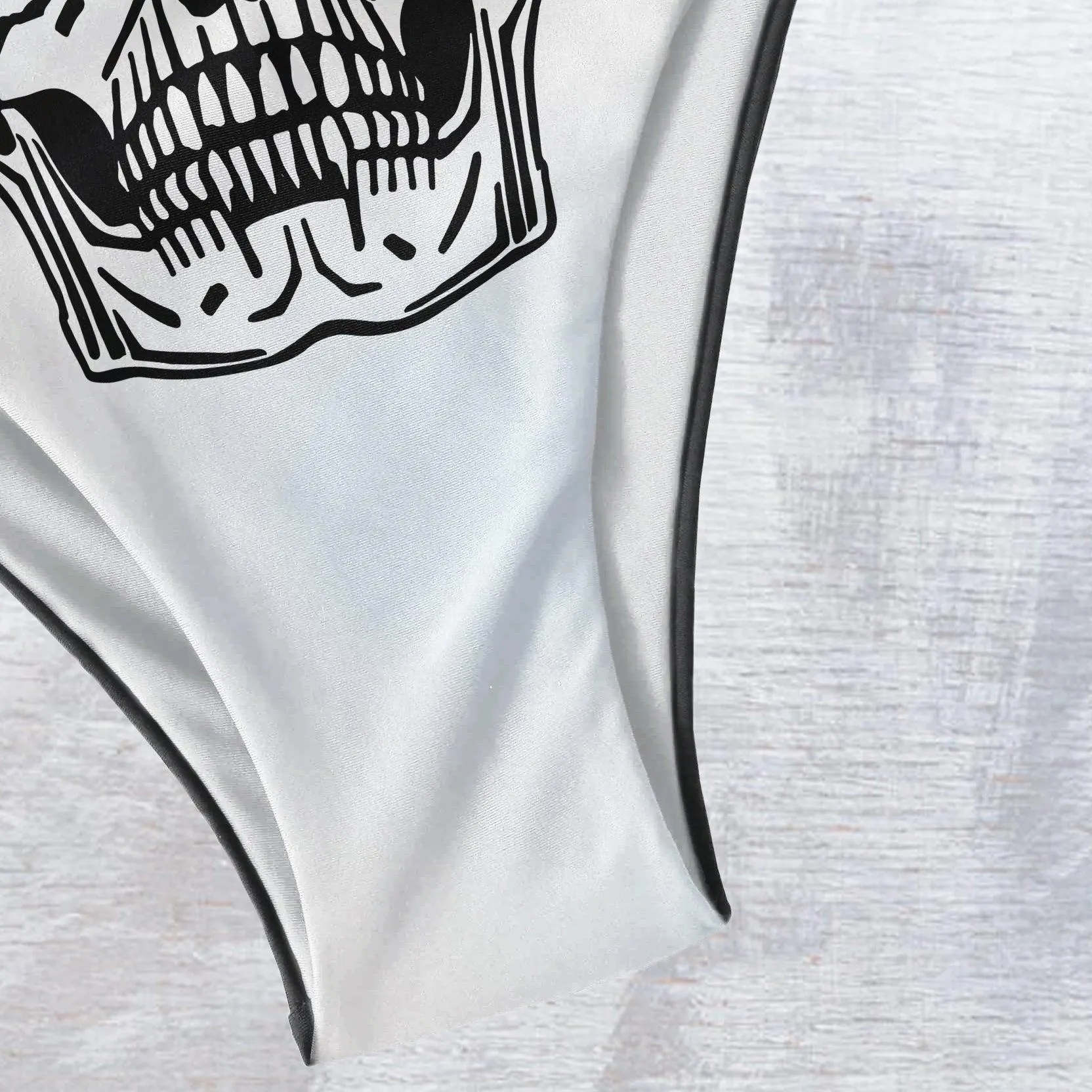 Funny Hand Skeleton Skull Art String Triangle Bikini