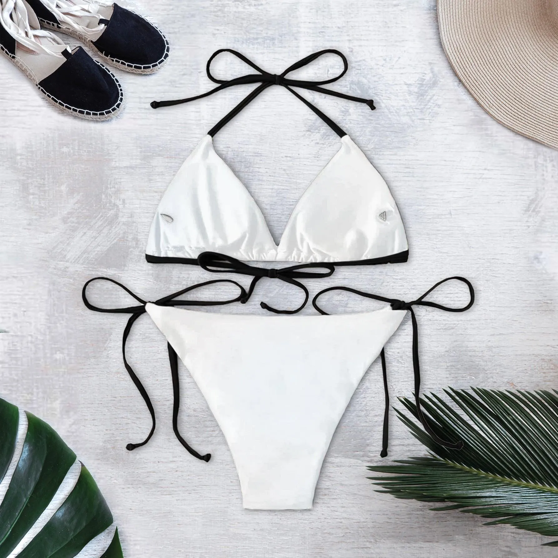 Funny Hand Skeleton Skull Art String Triangle Bikini