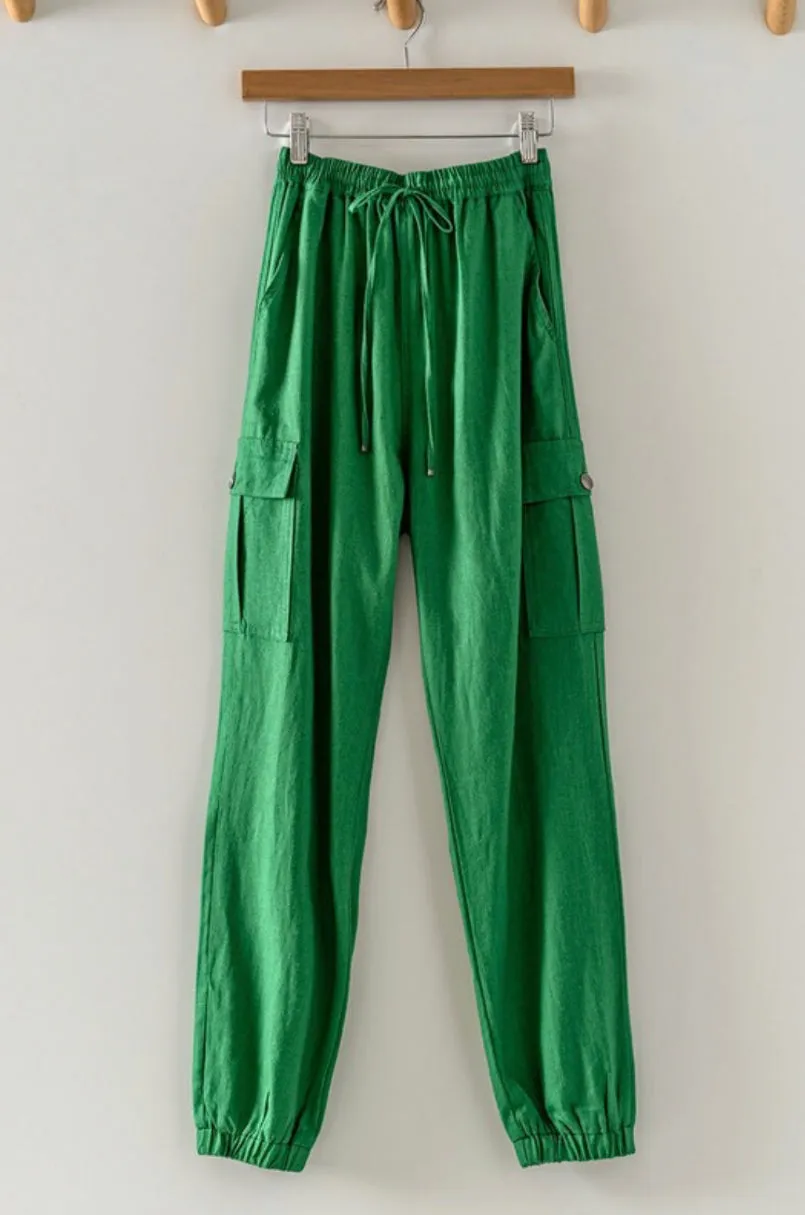 Linen Cargo Pants