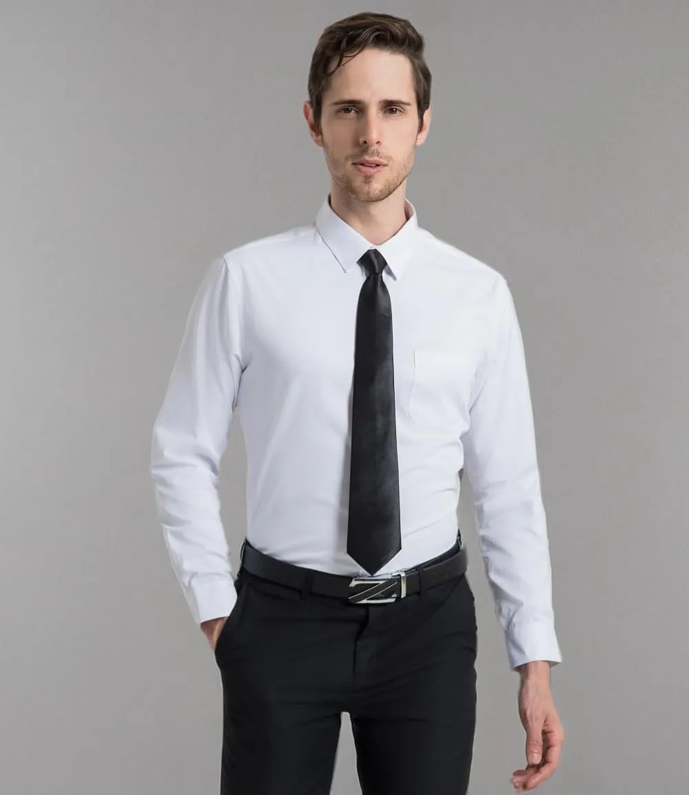 Long Sleeve Dress Shirts for Men - Regular-Fit Casual Button-Down Shirt with Pockets
