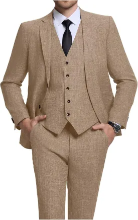 Men Suits Lightweight 3 Piece Slim Fit 2 Button Blazer Vest Pants Suit Sets Casual Men Wedding Suits Prom Tuxedo