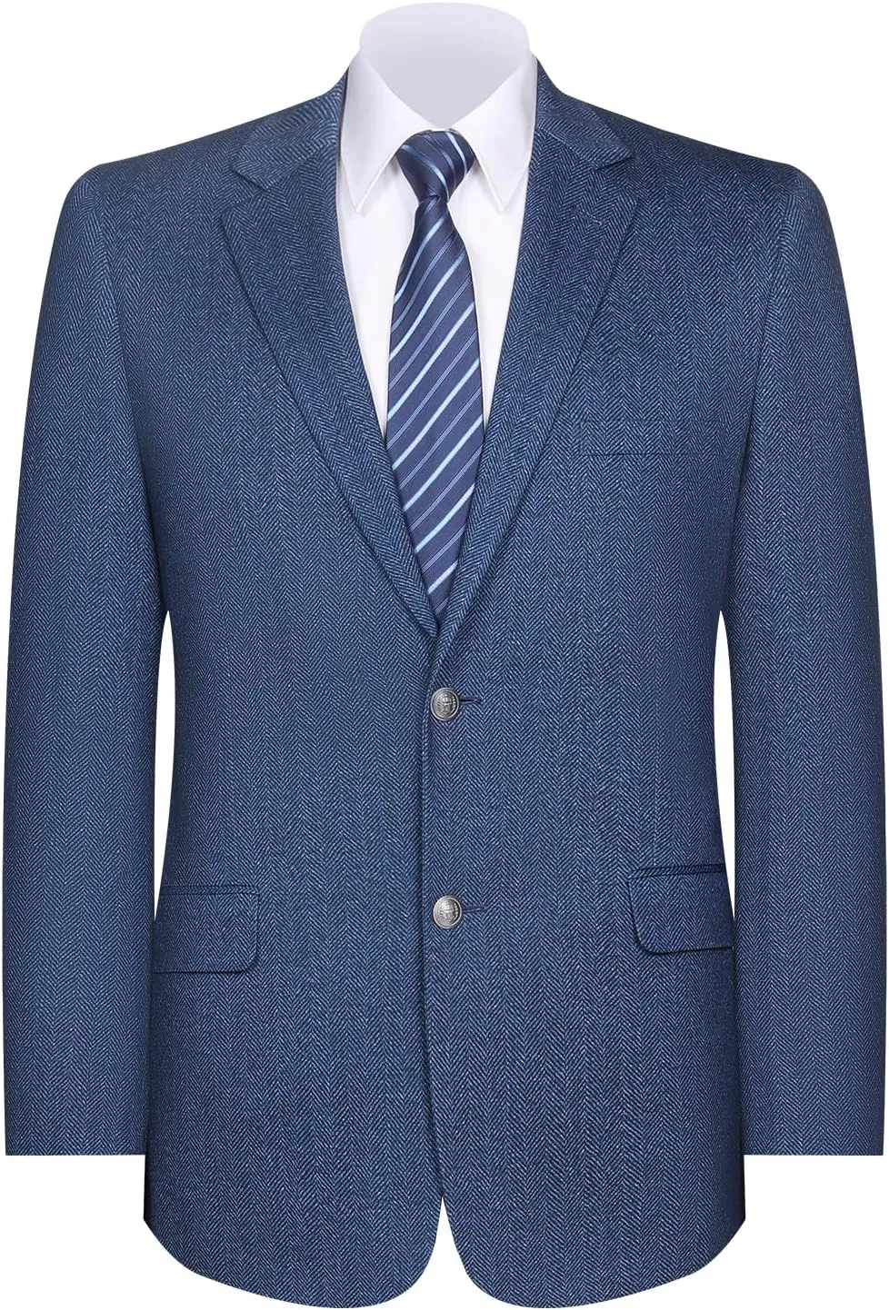 Men's Blazer Classic Fit Sport Coat 2 Button Notch Lapel Business Knit Suits Jacket