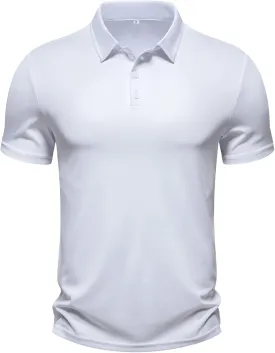 Men's Performance Golf Polo Shirt Moisture Wicking Quick Dry Short Sleeve Polo Shirts for Men Casual Activewear