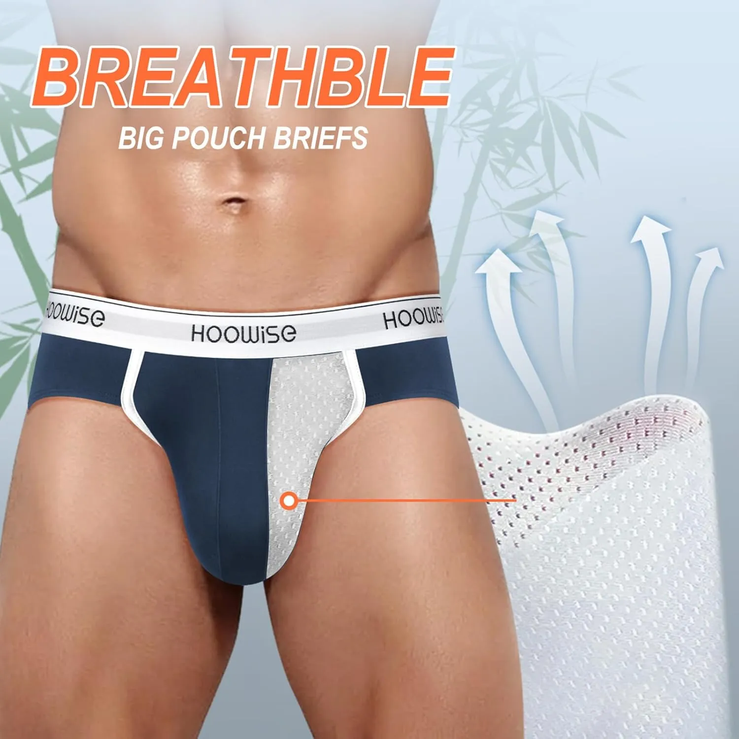 Men's Underwear Briefs Plus Size D Pouch Soft Silky Touch Underpants 3 Pack