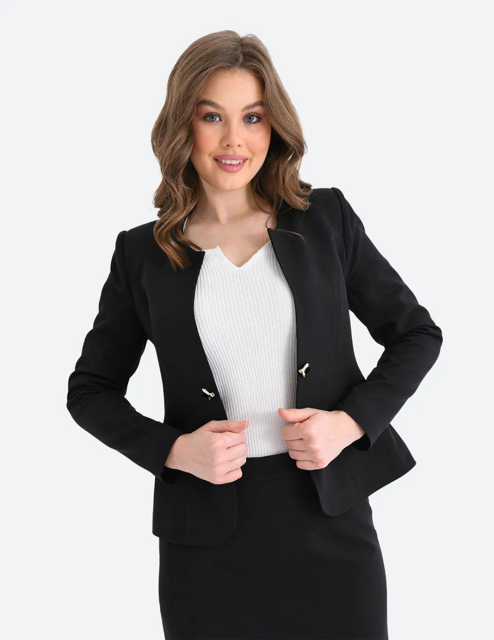 NDL Women Black Women's Suit with Pencil Skirt - College Station