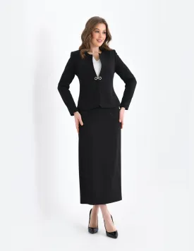 NDL Women Black Women's Suit with Pencil Skirt - College Station