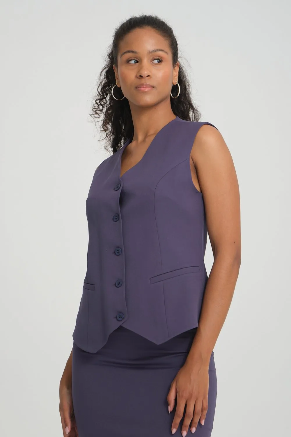 NDL Women Three-Piece Women's Suit with Vest-Jacket Skirt Anthracite - East Providence