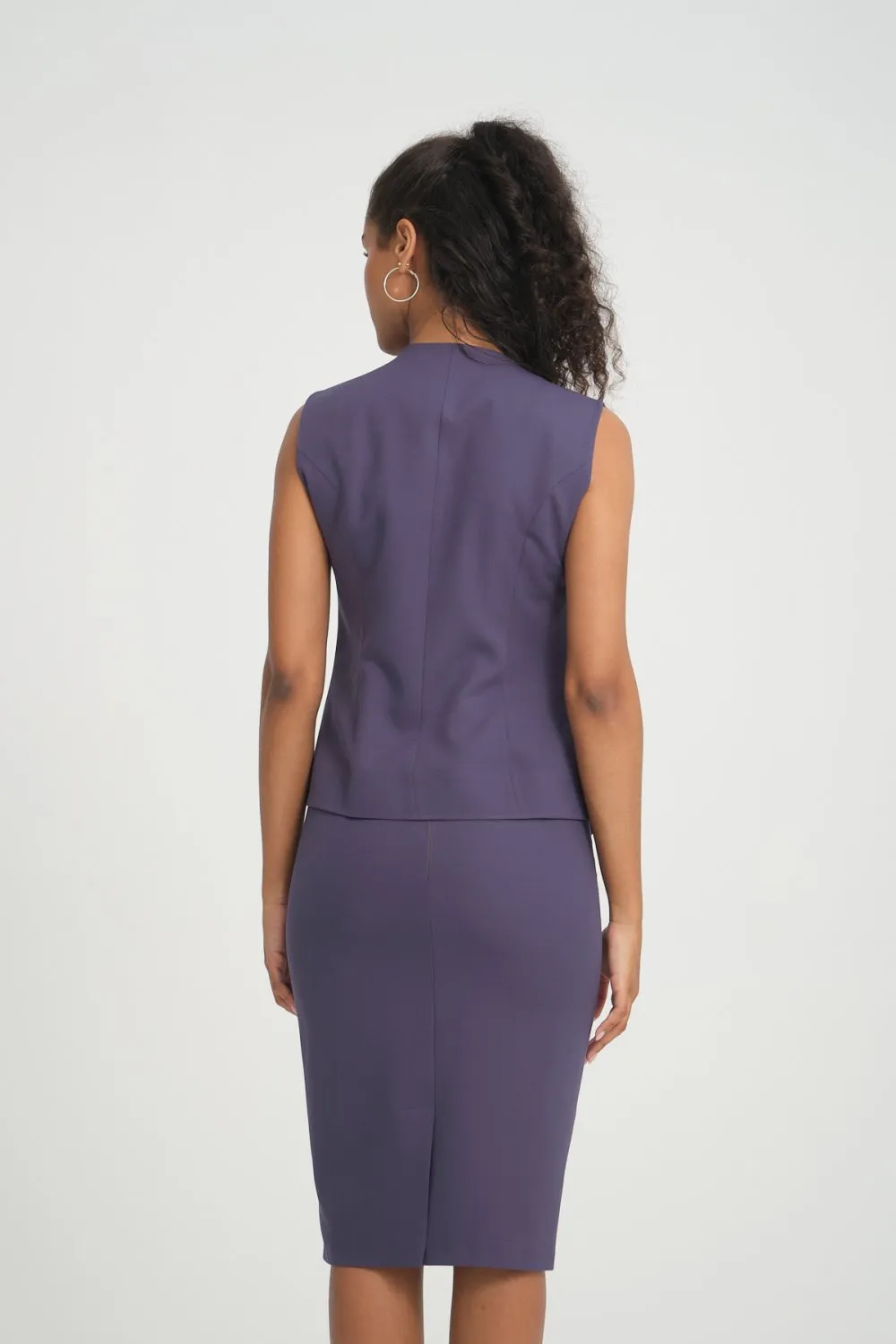 NDL Women Three-Piece Women's Suit with Vest-Jacket Skirt Anthracite - East Providence