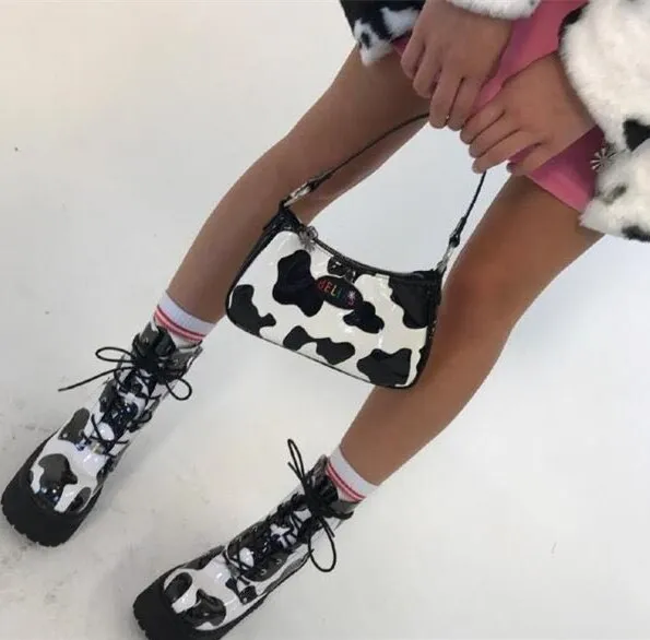 Sac à Main Coréen Motif Vache