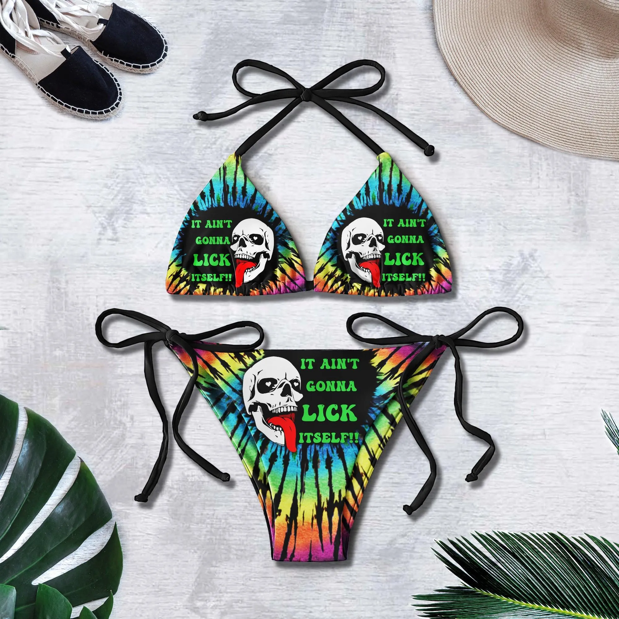 Skull Lick ItSelf Summer Micro Triangle Bikini Swimsuit
