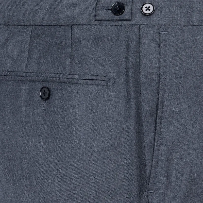 Three-Piece Dark Grey Twill Suit