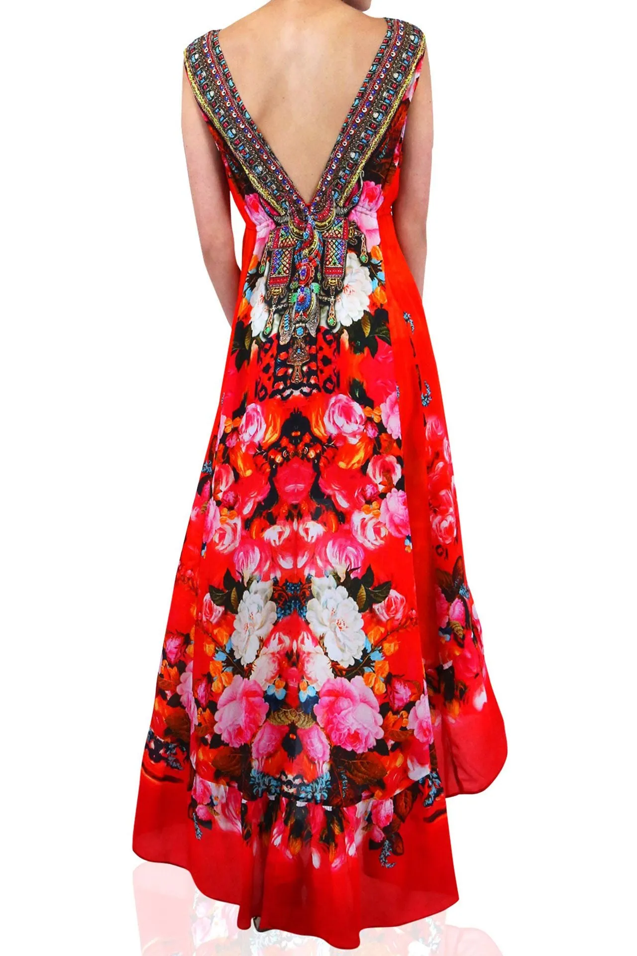 V-Neck Asymmetrical Cocktail Dress