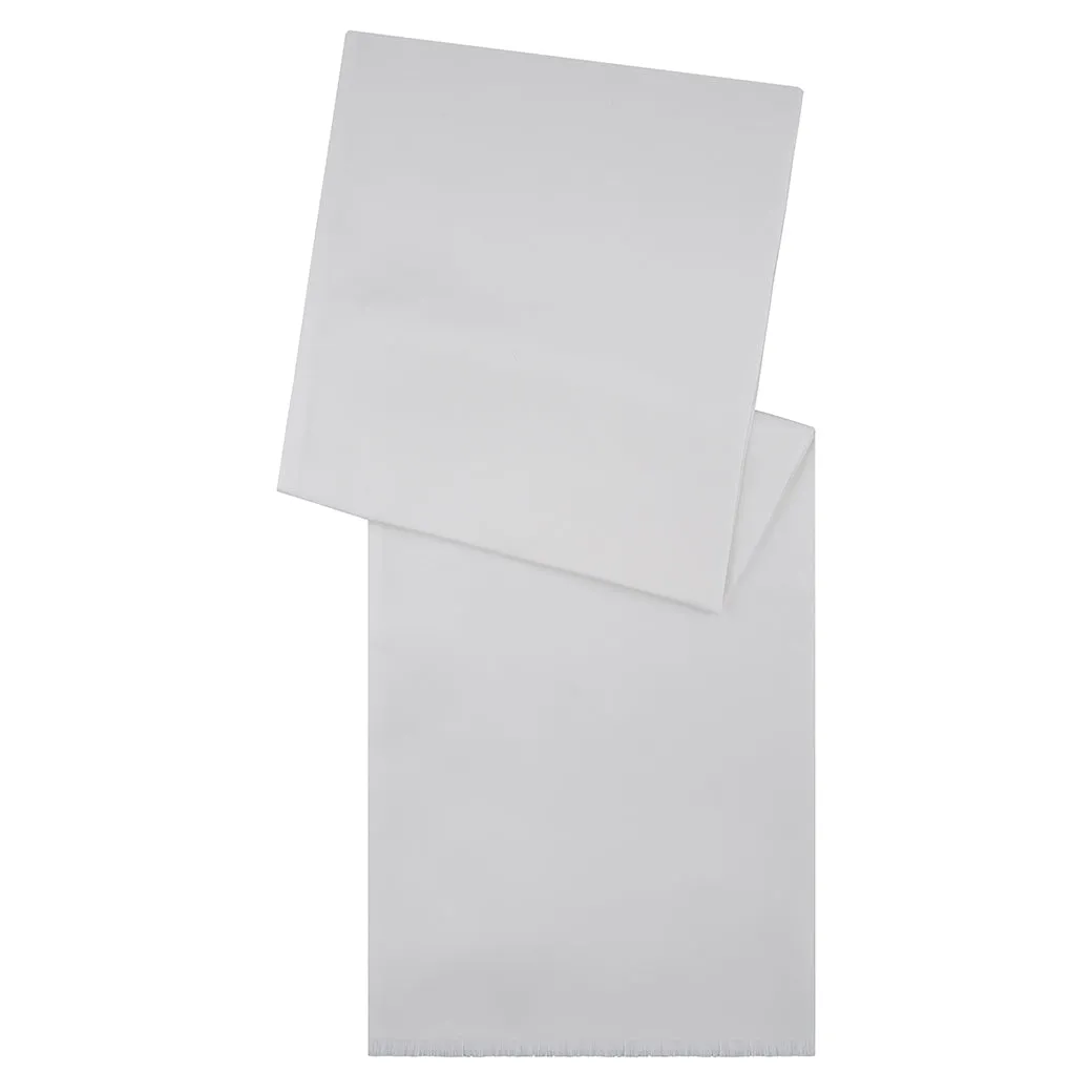 White silk dresswear scarf