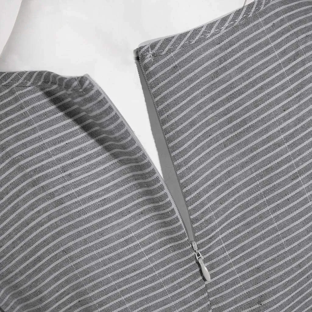 Women's Dresses Summer Casual Striped Sleeveless Round Neck Linen with Pockets Long Maxi Dress Spring, S-2XL