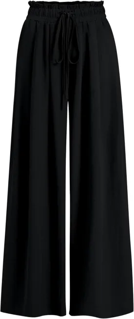 Womens Wide Leg Casual Pants with Pockets Loose Flowy High Waisted Lounge Trousers