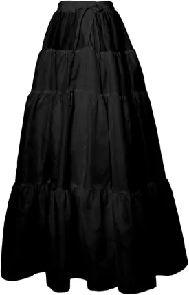 YULUOSHA Women's Crinoline Petticoat Hoopless Skirt A-Line Underskirt Full Gown Half Slips for Dresses Lingerie Long Skirt
