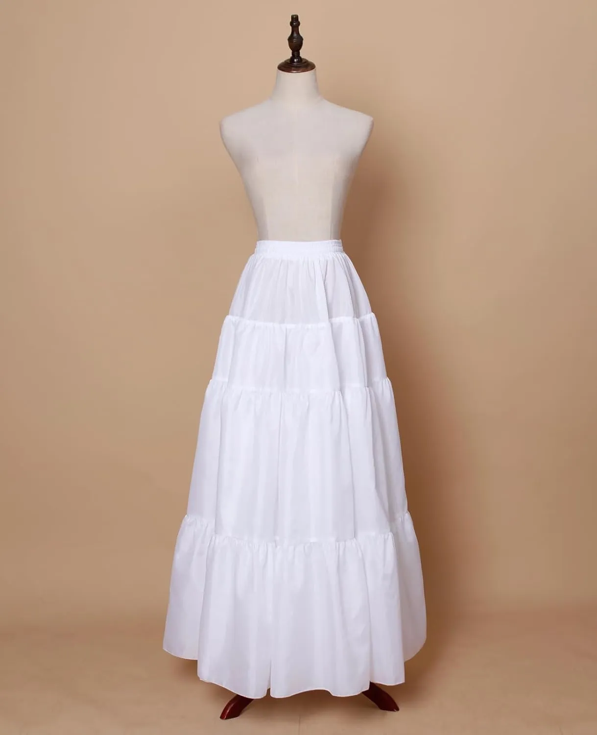 YULUOSHA Women's Crinoline Petticoat Hoopless Skirt A-Line Underskirt Full Gown Half Slips for Dresses Lingerie Long Skirt