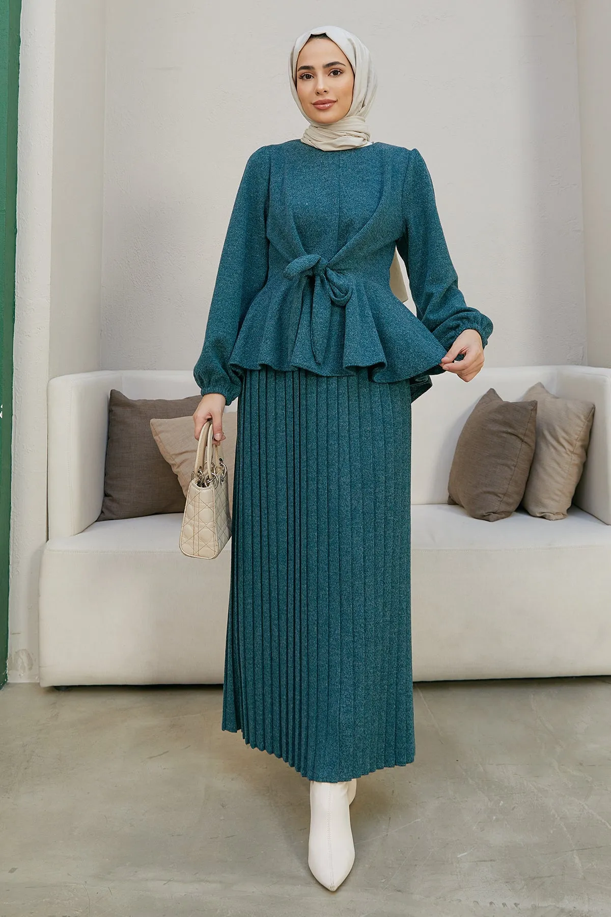 ZRF Women Skirted Knit Set - Emerald - Berlin