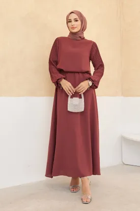 ZRF Women Sleeved Pile Skirt Tunic Set - Rose Pink - Xalapa